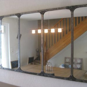 Miroir en acier, modèle ATELIER