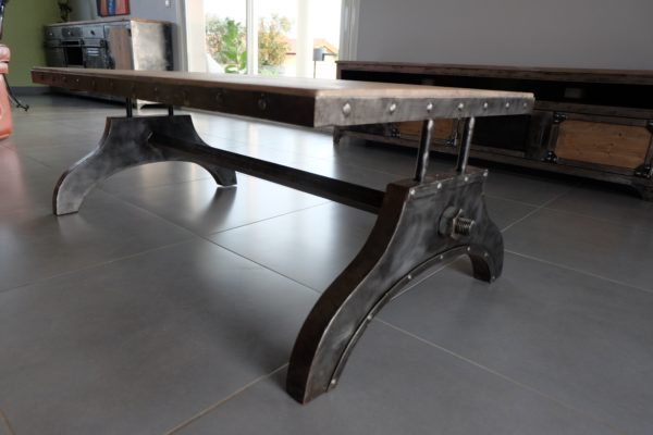 Table basse industrielle - Modèle Factory - Art Design Acier - Vue 03