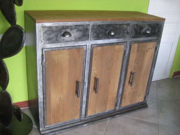 Buffet - métal et bois- modèle FACE – Image 2