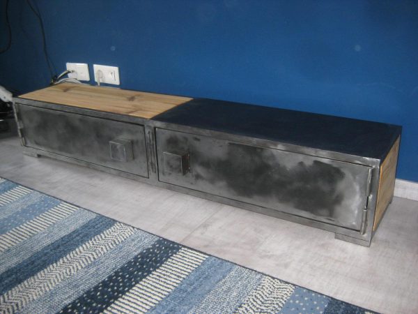 Meuble TV en métal et bois modèle KULTURE – Image 3