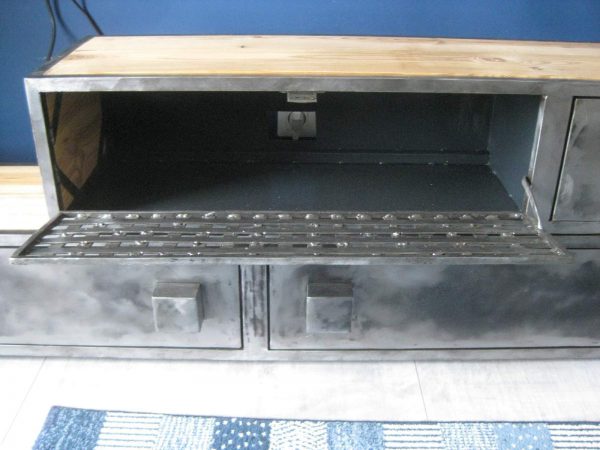 Meuble TV en métal et bois modèle KULTURE – Image 4