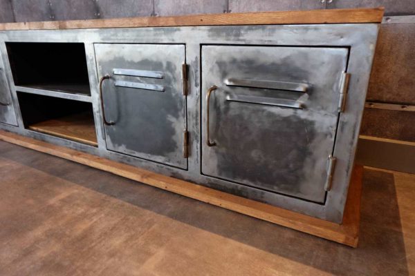 Meuble tv en métal et bois, modèle REVOLUTION – Image 3