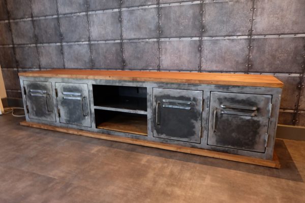 Meuble tv en métal et bois, modèle REVOLUTION – Image 4