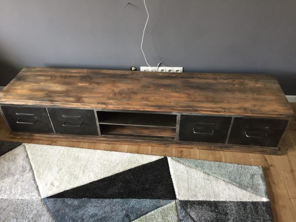 Meuble tv en métal et bois, modèle REVOLUTION – Image 5