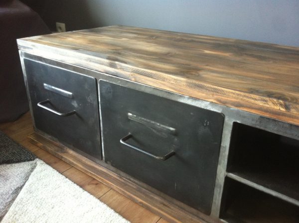 Meuble tv en métal et bois, modèle REVOLUTION – Image 6