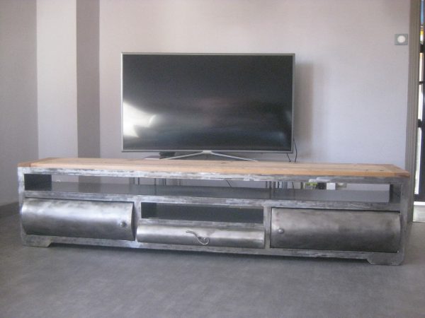 Meuble TV en métal et bois, modèle STATION – Image 3
