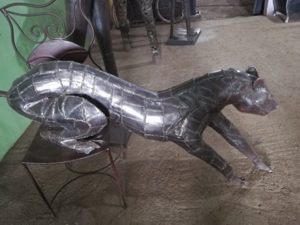 Sculpture métal JAGUAR