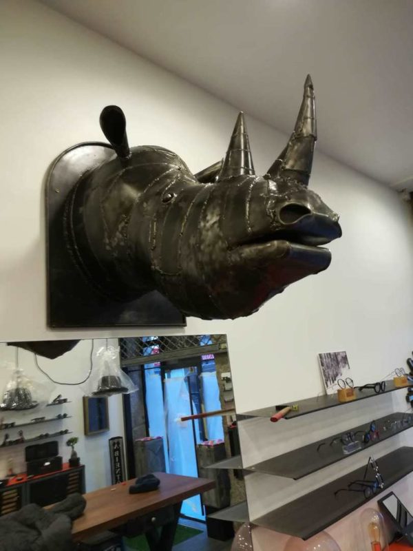 Sculpture en métal RHINOCEROS