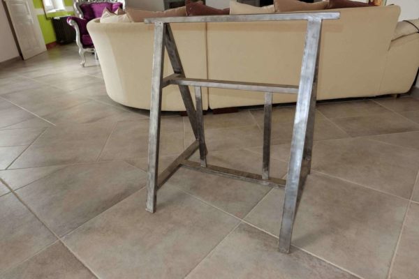 Table de salle à manger en métal et bois modèle TWINS 1 – Image 6