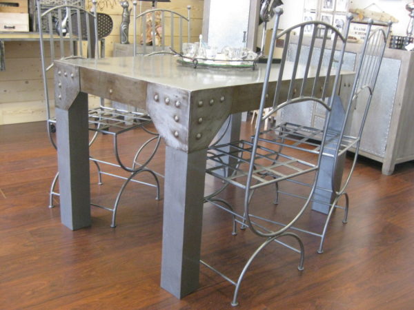Table de salle à manger en métal modèle FACTORY – Image 3