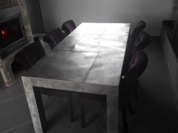 Table de salle à manger en métal modèle INK – Image 2