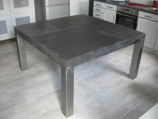 Table de salle à manger en métal modèle INK – Image 3