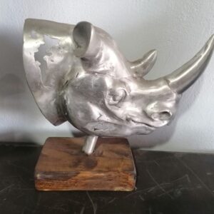 Sculpture tête de Rhinocéros