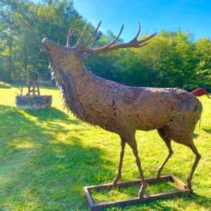 Sculpture en métalde CERF